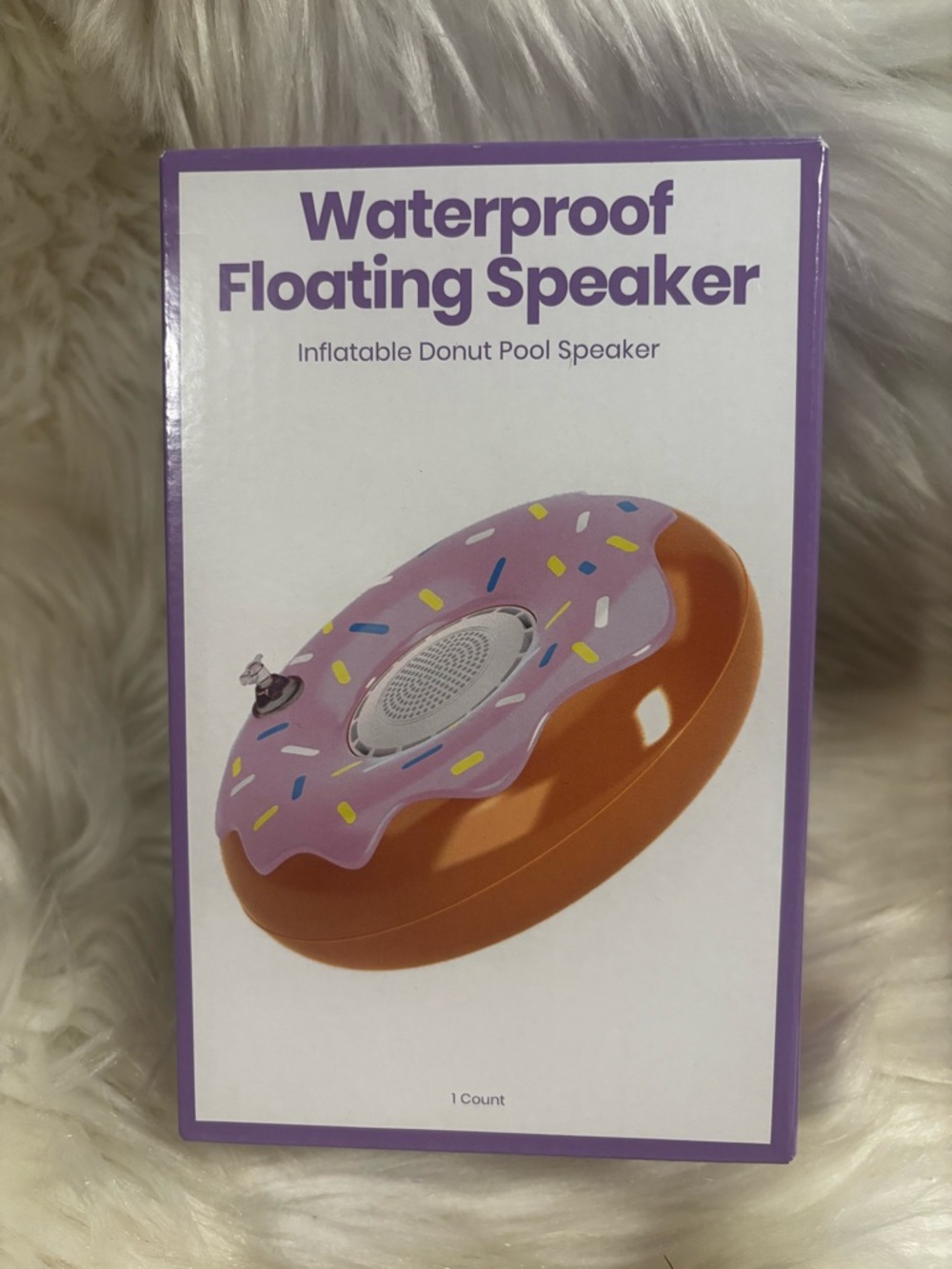 GEMS Donut Novelty Floating Speaker Pink Beige Model DONUT